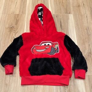 Lightning McQueen Fuzzy Hoodie